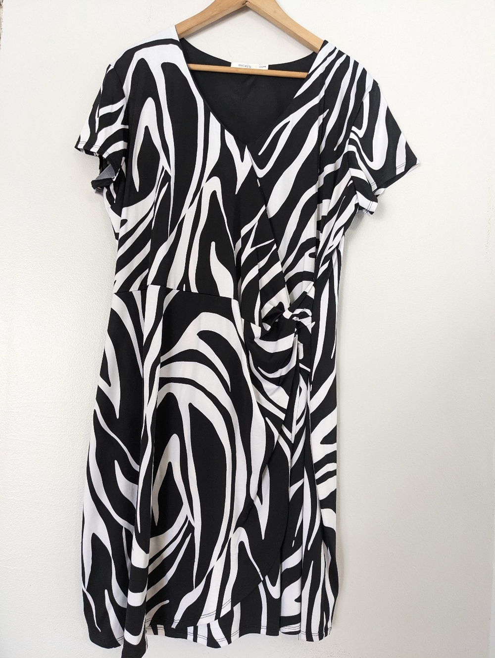 Ricky’s Zebra Print Faux Wrap Dress 2XL